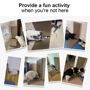 Planche à gratter pour chat de type L personnalisée, améliorée, en sisal, résistante à l'usure et aux rayures, murale verticale, jouet pour chat - Product Image 4