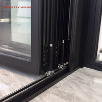 Puerta Plegable de Aluminio con Aislamiento Térmico para Balcón, Puerta de Patio con Gran Vista, Sistema de Aislamiento Térmico, Puerta Plegable Tipo Acordeón