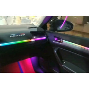 Lumière d'ambiance en fibre de carbone pour Volkswagen Lamando 2015-2021, mise à niveau de l'éclairage intérieur - Product Image 6