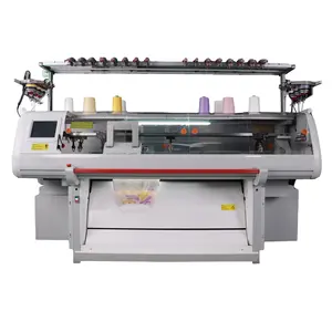 single carrier double system flat knitting machine for sweater knitting