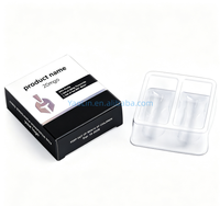 Plateau en plastique PET personnalisé avec boîte en papier pliable pour flacon en verre de 5 ml et 10 ml, emballage cosmétique et parfum