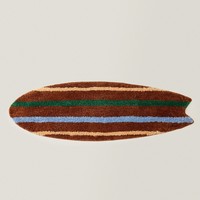 Tapis décoratif personnalisé pour l'été, style planche de surf, en velours floqué doux et confortable, idéal pour chambre à coucher, chevet ou balcon, isolant contre le froid.