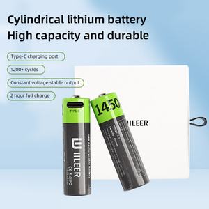 Batería de Litio Recargable IILEER 14500 de 3.7V 650mAh 2405mWh con Alta Tasa de Descarga de 1200 Ciclos para Linterna, Iones Cilíndricos - Product Image 3