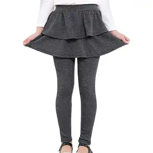 Leggings senza piede per bambine con pantaloni gonna Tutu con volant