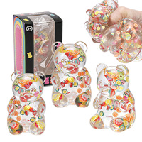 Transparante beer squishy speelgoed fruitplak gevuld met maltose stressverlichting langzaam terugverend rubber schattig voor gummy snoep decoratie