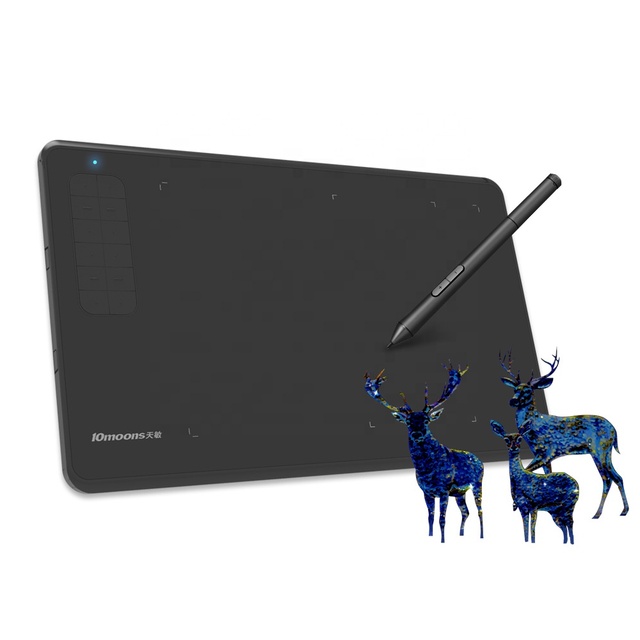 Stock Factory Price 10moons G12 Tablets Drawing for Computer Palette Graphique Numérique Graphic Tablet