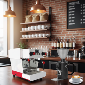 Machine à café expresso professionnelle à groupe unique <span class=keywords><strong>avec</strong></span> moulin intégré, pour une tasse individuelle, à chauffe rapide, pour usage commercial - Product Image 2