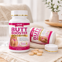 Comprimés de haute puissance pour le galbe des fesses et des hanches pour femmes, améliore les courbes, l'élasticité de la peau et le soutien hormonal, marque privée