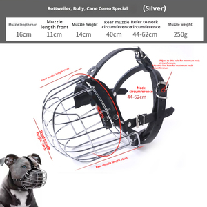 Bozales para Perros Anti-mordeduras, Anti-ingestión Accidental, para Rottweiler, Bulldog Francés, Caneletero, Perros Medianos y Grandes, Anti-ladridos, de Hierro - Product Image 4