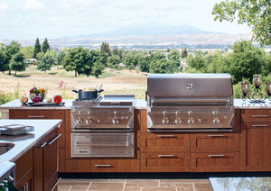 Juegos <span class=keywords><strong>de</strong></span> muebles <span class=keywords><strong>de</strong></span> cocina <span class=keywords><strong>para</strong></span> barbacoa profesional al aire libre con <span class=keywords><strong>chapa</strong></span> <span class=keywords><strong>de</strong></span> madera moderna y encendido automático <span class=keywords><strong>de</strong></span> acero inoxidable - Product Image 2