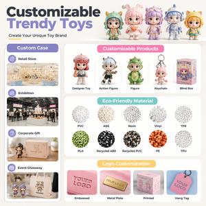 Fabricant de <span class=keywords><strong>jouets</strong></span> miniatures 3D personnalisés en PVC, style dessin animé, boîte mystère, pour la vente en gros de <span class=keywords><strong>jouets</strong></span> streetwear et de cadeaux pour magasins. - Product Image 2