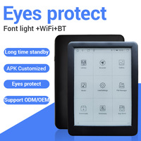 P6 6-Inch Android E-INK WiFi Layar Sentuh Lampu Depan 300PPI Pembaca Ebook Pintar Port Type-C Bahasa Inggris Cina Portugis PDF/TXT