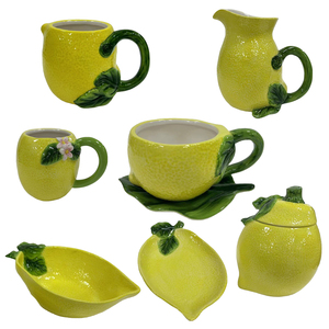 Limone Grove decorativo 500ml brocca acqua brocche vaso di fiori giallo - Product Image 2