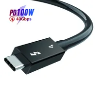 Dataroad สายชาร์จ100W USB C เป็น USB C,สายส่งข้อมูลเสียงและวิดีโอความเร็ว8K 40Gbps สาย Thunderbolt 4