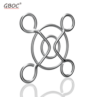 Grille de protection pour ventilateur DC GBOC 40 mm, en métal argenté, pour ventilateur axial de refroidissement de 4 cm (1,57 pouce)