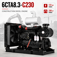 Mesin Diesel Konstruksi Cummins 6CTA8.3-C230 172kW 230HP 1900rpm Turbo 6 Silinder untuk Mesin Excavator Loader