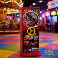 Machine distributrice de jeu de course avec volant rotatif à monnayeur, distributeur de bonbons et jouets pour enfants