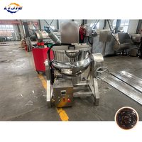 Marmite industrielle automatique à double enveloppe 100-300 kg/h avec agitateur relevable pour soupes et sauces chili