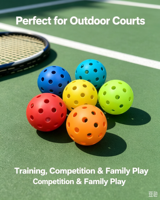 Balles de pickleball d'extérieur rotomoulées approuvées USAPA, 40 trous, 74 mm, balles d'entraînement, logo personnalisé, OEM disponible