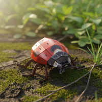 Puzzle 3D Coccinelle : Modèle d'Insecte Géométrique, Kit DIY Créatif, Jouet Éducatif STEM, Décoration Nature, Cadeau pour Adulte