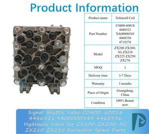 Valvola navetta segnale C0400-60018 4486321 YA00000543 4468336 valvola idraulica per ZX200 ZX200-3G ZX210 ZX225 pezzi di ricambio escavatore - Product Image 3