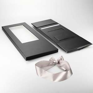 Caja de Regalo Rectangular Plegable con Ventana, Personalizada, con Cubierta de Cartón Gris, para Flores, Rosas del Día de San Valentín, Exclusiva para Comercio Transfronterizo - Product Image 4