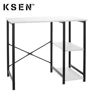 Factory Supply Wooden <strong>Desk</strong> <strong>Computer</strong> <strong>Desk</strong> Table with Bookshelf Reading Writing Home Office Table T0822 Wh - Product Image 3