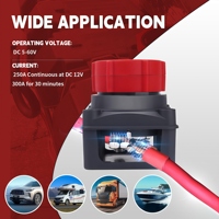 Sakelar Pemutus Baterai dengan Tampilan Voltmeter DC 5-60V Isolator Daya Utama Sakelar Putar Pemutus/Penghenti untuk Perahu Mobil Truk RV
