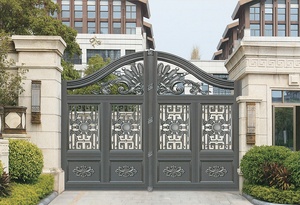 Đường lái xe đúc nhôm gấp cổng di động thiết kế hình ảnh OEM hợp chất tường cổng thiết kế nướng thiết kế cửa nhôm - Product Image 3