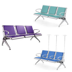 Sillas de espera Ausnutria 1750mmx680mmx780mm con pasamanos para hospitales, aeropuertos y estaciones de trenes de alta velocidad - Product Image 1