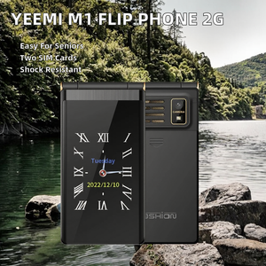 Téléphone <span class=keywords><strong>portable</strong></span> robuste à clapet HY M1 GSM 2G pour personnes âgées, double SIM, écran LED, 1800 mAh, antichoc, double écran, clavier russe - Product Image 4