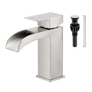 ก๊อกน้ำตกเดี่ยวสแตนเลส 304 หรูหราทันสมัยสำหรับอ่างล้างหน้า - Product Image 1