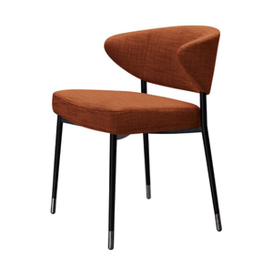 Chaise de salle à manger en tissu avec pieds en métal de luxe léger de conception italienne pour les restaurants et les hôtels - Product Image 5