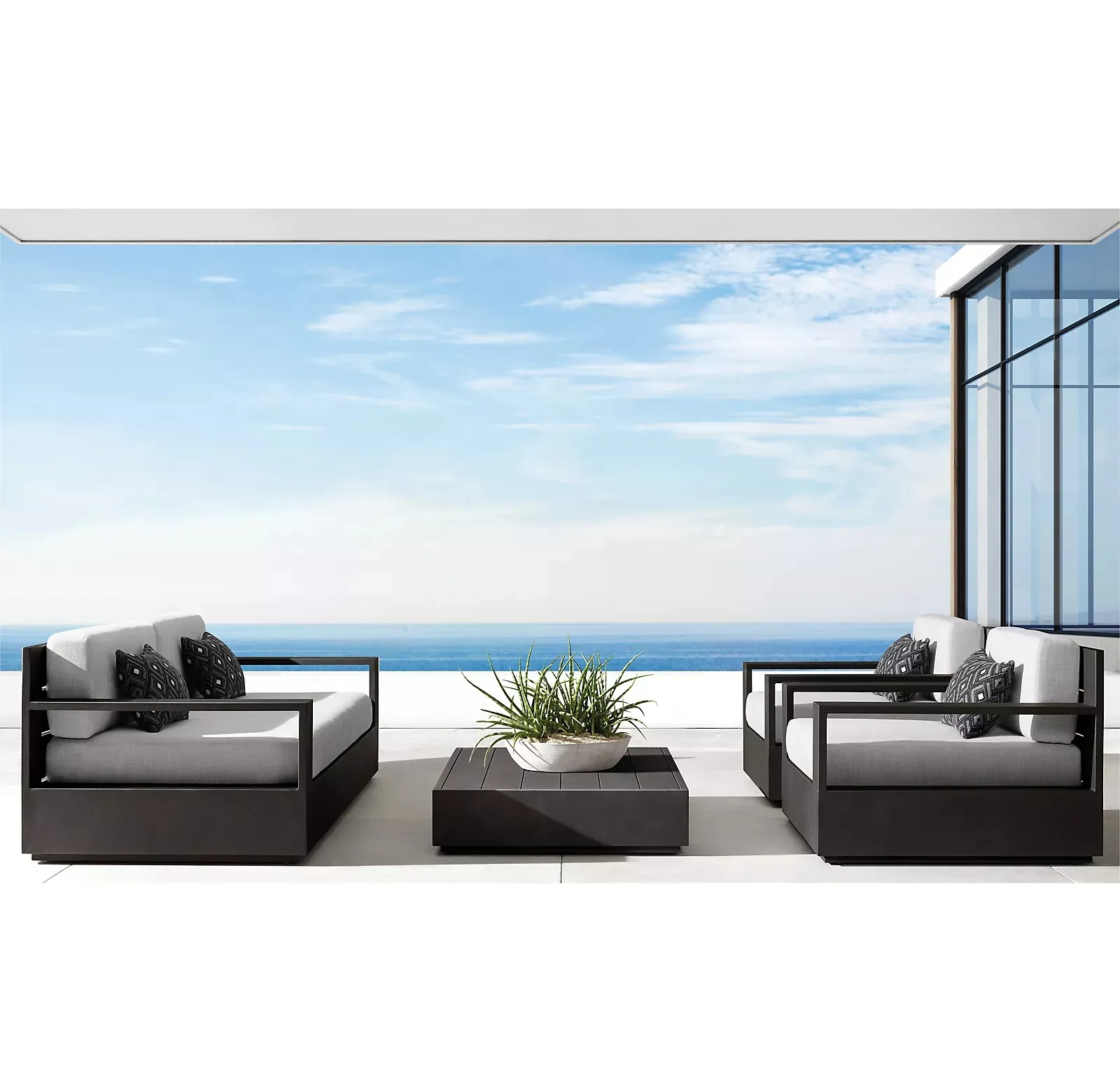 New arrival lounge chair outdoor sofa set furniture aluminum outdoor garden sofa