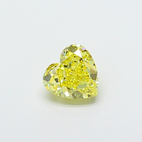 Diamant jaune fantaisie taille cœur cultivé en laboratoire, or jaune 18 carats, bijoux fins personnalisés, pierre précieuse unisexe pour bague