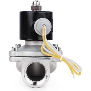 États-Unis Vanne solénoïde électrique en acier inoxydable massif de 1 pouce, 110 V CA, normalement fermée pour l'eau et l'air - Product Image 3