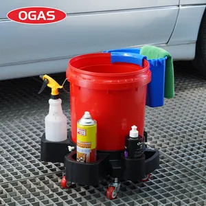 OGAS OEM Multifunctional Mobile Auto Detailing Bucket Domestic Plastic Bucket Car Wash Bucket Dolly