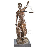 Statuette de la déesse de la justice en bronze, statue grecque, sculpture artistique personnalisable, couleur et taille sur mesure pour la décoration de jardin extérieur