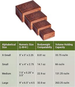 Evcil Hayvan Külleri için Ahşap Urn Kutusu, Kremasyon Cenaze Pati İzi Kutusu, Köpekler için Evcil Hayvan Anıtı Dekoratif Urn - Product Image 3