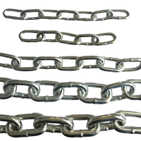 Cadena Galvanizada Eléctrica de Acero al Carbono Suave, Soldada, de Eslabones Medianos, de 3MM, 4MM, 5MM, 6MM, 7MM, 8MM, 9MM, 10MM, 11MM, 12MM, 15MM, 16MM, 18MM