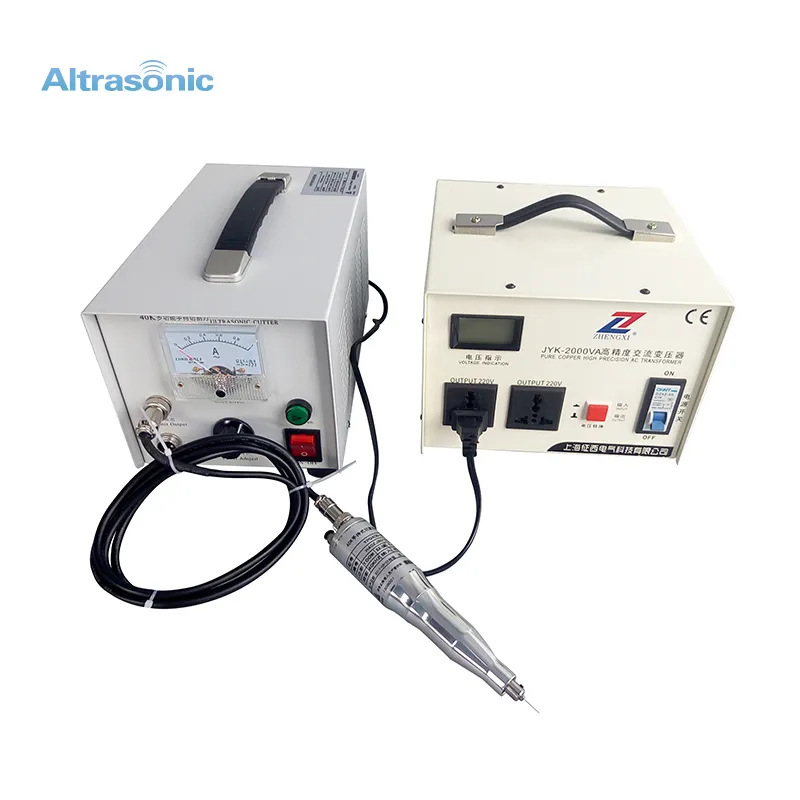 40kHz 100W Ultrasonic Hand Manual Multi Function Cutter Ultra Cutting Machine For Non woven Fabric Bag Material