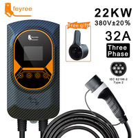 Chargeur rapide pour véhicules électriques (VE) domestique et extérieur, 7 kW, norme européenne, mural, avec entrée large plage de tension et sortie multi-amperes
