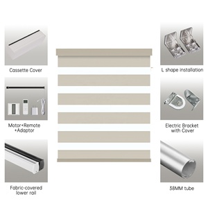 Persianas Enrollables Motorizadas Zebra de Allbright, Decoración Inteligente de Lujo para el Hogar, para Ventanas - Product Image 3