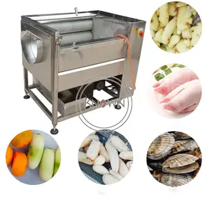 2022 300-500 Kg/giờ Trái Cây Rau Da Peeler Gừng Điện Khoai Tây Cà Rốt Ngọt Ngào Sắn Làm Sạch Lột Máy Giặt