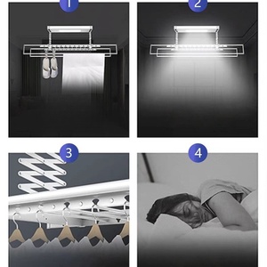 New smart remote control double light electric clothes drying rack with full function air drying and voice control - Product Image 4
