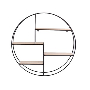 <span class=keywords><strong>Étagère</strong></span> <span class=keywords><strong>murale</strong></span> ronde <span class=keywords><strong>en</strong></span> fer, métal, plastique et <span class=keywords><strong>rotin</strong></span> K&B pour la salle de bain, pour la décoration de la maison - Product Image 4