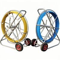 Tiges électriques en fibre de verre de 11 mm, 200 m, pour tirage de câbles, avec fil traceur en cuivre détectable, pour conduits et pousse-câbles