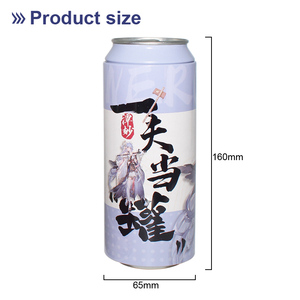 בירה מתכת מודפסת בהתאמה אישית ופחי פח בצורת קולה עם מכסה נשלף לאריזת מתנה-גרביים ומגבות - Product Image 2