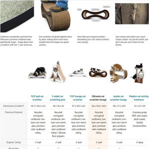 <span class=keywords><strong>PetFusion</strong></span> Ultimate <span class=keywords><strong>Cat</strong></span> <span class=keywords><strong>Scratcher</strong></span> <span class=keywords><strong>Lounge</strong></span>, penggaruk tanpa batas yang dapat dibalik dalam berbagai warna. Terbuat dari Cardboa bergelombang daur ulang - Product Image 6