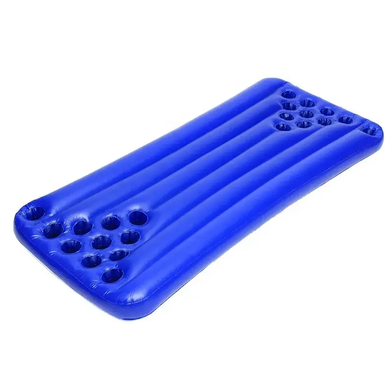 Pool Party Trink spiel PVC Aufblasbar 22 Tassen Halter Wasser Bier Pong Float Mat